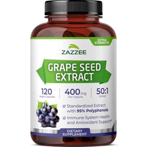 Zazzee High Strength Grape Seed 50:1 Extract